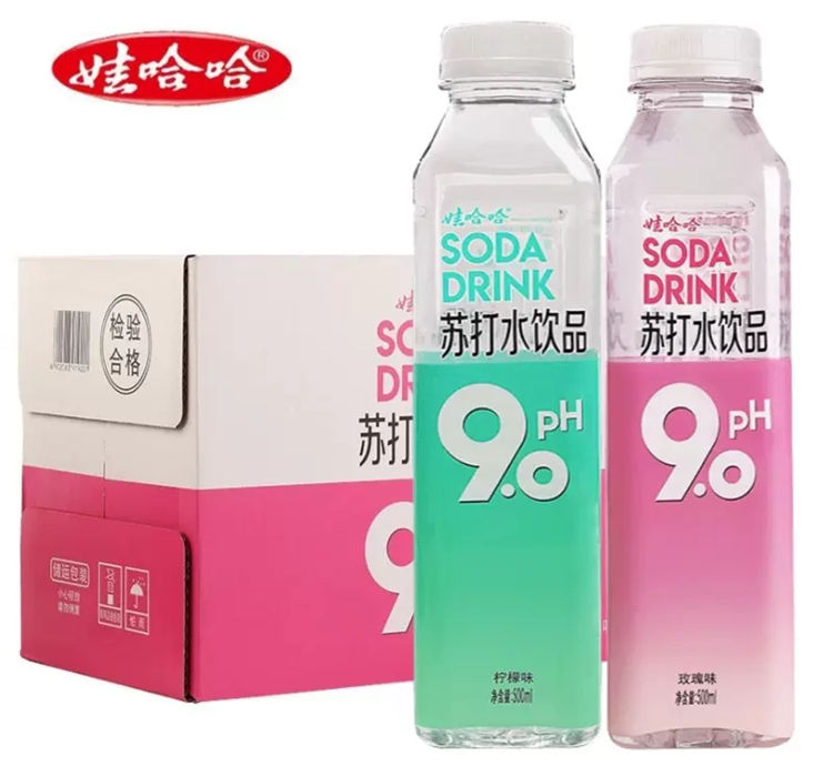 娃哈哈玫瑰苏打水配料表及保质期多久，娃哈哈PH9.0苏打水500ml*15瓶味玫瑰味
