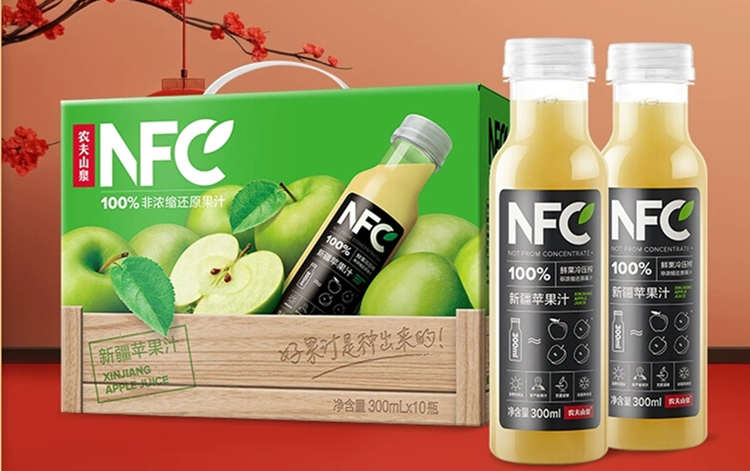 100%NFC果汁苹果汁配料表及保质期多久，农夫山泉100%NFC果汁橙汁苹果300ml