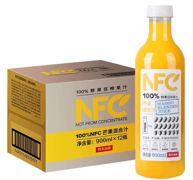 100%NFC果汁芒果汁配料表及保质期多久，农夫山泉100%NFC芒果汁300ml