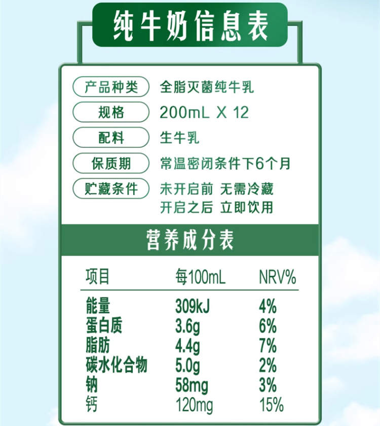 伊利金典纯牛奶配料表及保质期多久，伊利金典纯牛奶200ml学生