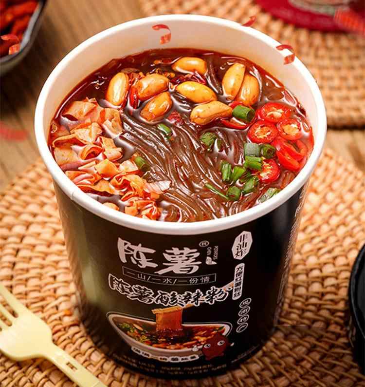 陈薯酸辣粉配料表及保质期多久，陈薯酸辣粉桶装贵州红薯粉丝