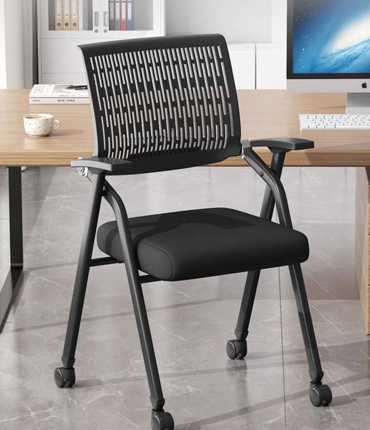 折叠椅子带靠背办公室电脑椅舒适久坐不累会议培训家用椅