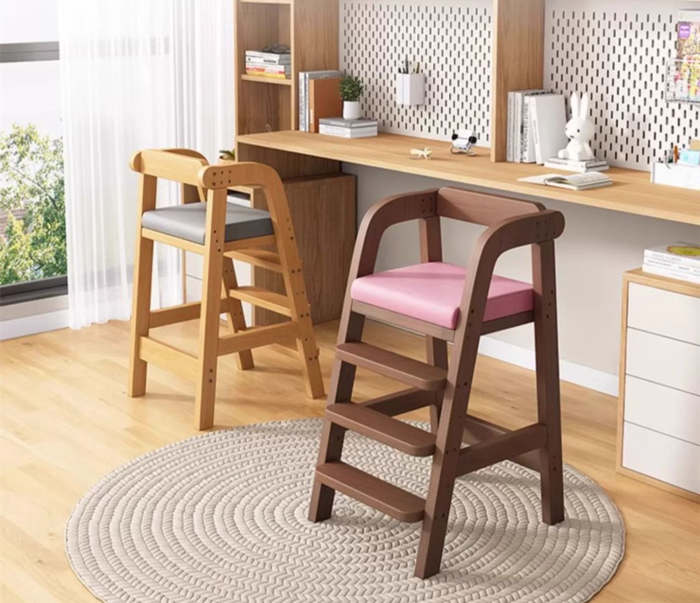 实木儿童餐椅宝宝家用吃饭椅成长椅