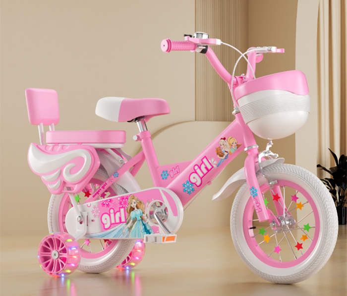 爱莎公主儿童三轮车脚踏车艾莎自行车女孩冰雪奇缘单车