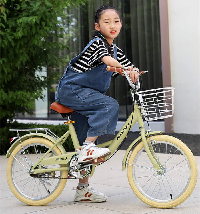 上海凤凰牌儿童自行车女孩中6/7/8到12/10岁20寸22脚踏车