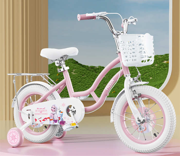 迪士尼儿童自行车3岁到6岁8-12岁艾莎公主女童脚踏单车