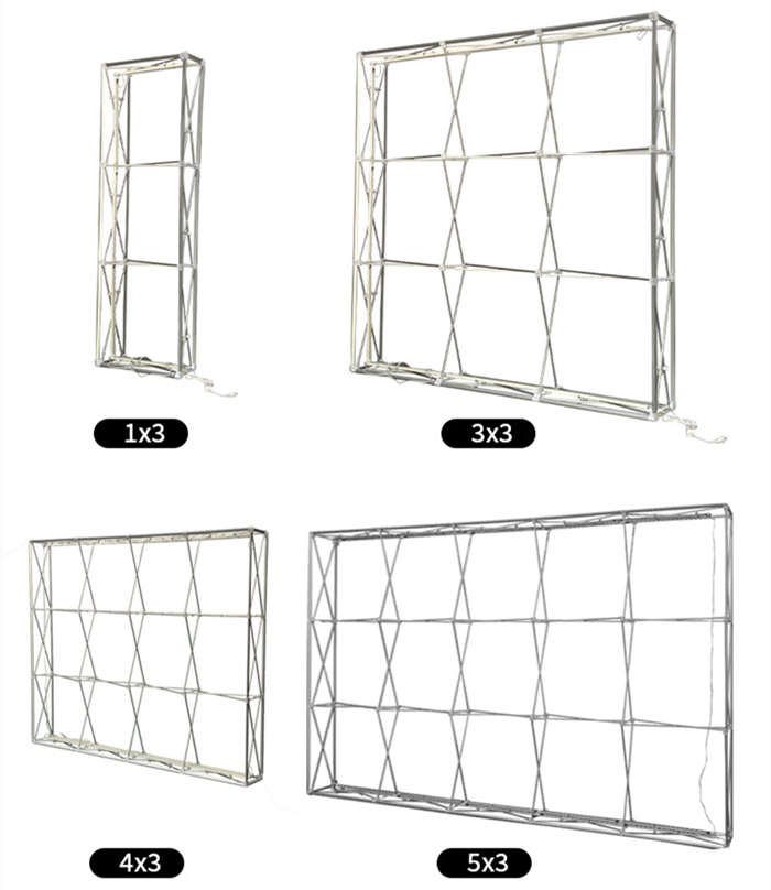 拉网灯箱展会背景墙LED展会展示架折叠桁架